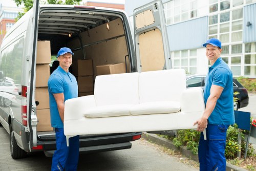 Removal van ready for a local move in Colliers Wood