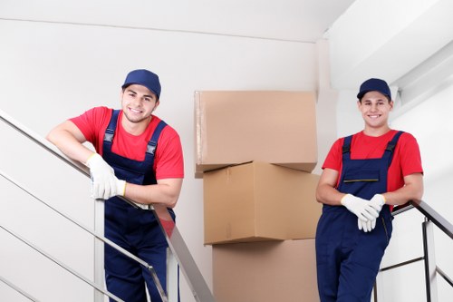 Careful handling of student furniture and boxes