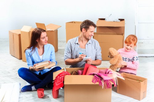 Local commercial moving team planning a business relocation in Colliers Wood