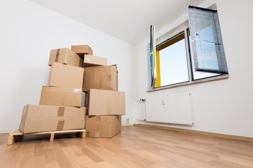 Team handling furniture carefully during a removal van operation