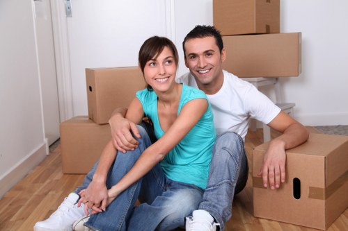 Prepared moving van for a residential relocation in Colliers Wood