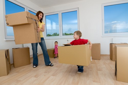 A local packing service organising boxes for a flat or office in Colliers Wood